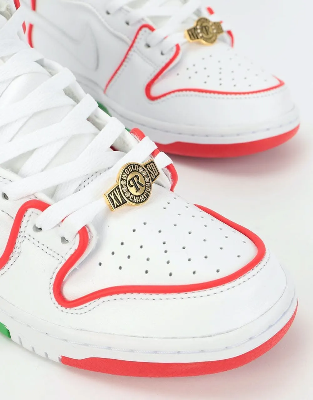 Nike SB Dunk High Premium QS Skate Shoes - White/University Red-White