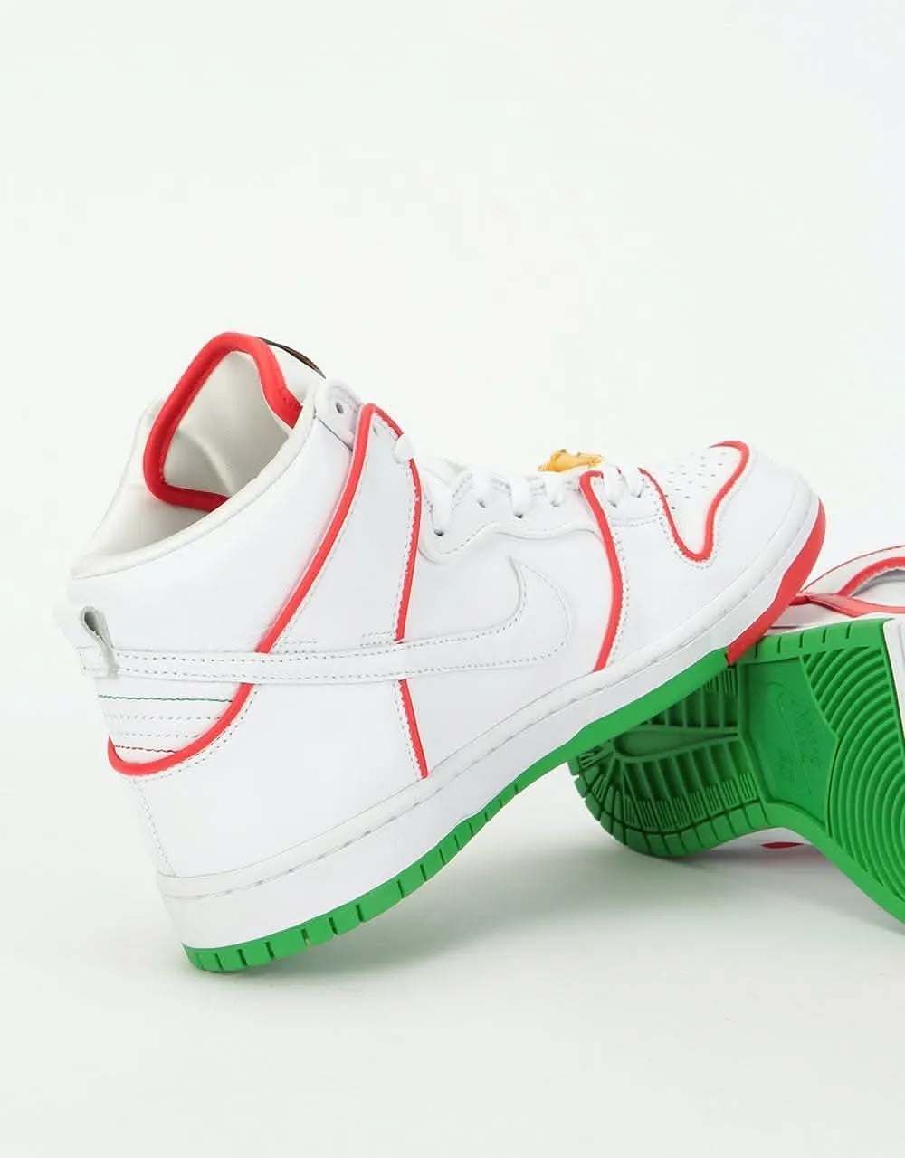 Nike SB Dunk High Premium QS Skate Shoes - White/University Red-White