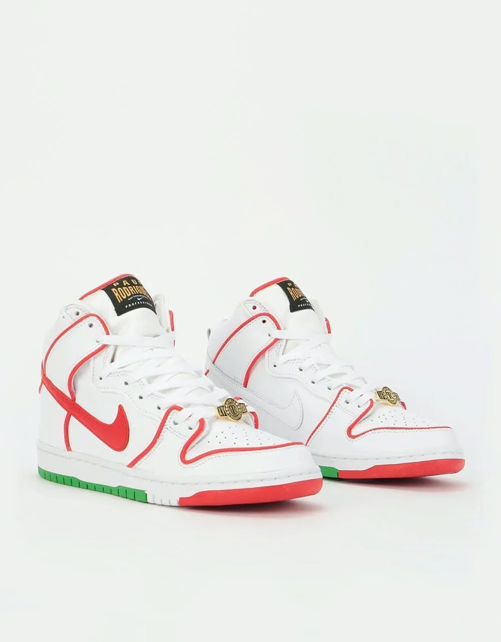 Nike SB Dunk High Premium QS Skate Shoes - White/University Red-White