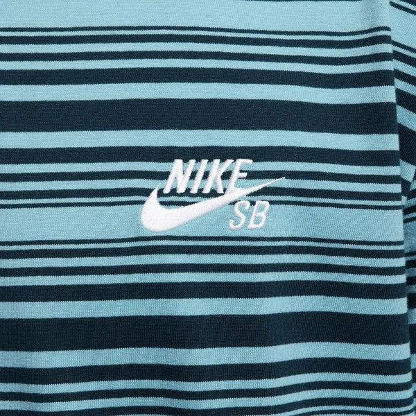 Nike SB Striped Embroidered Max90 Skate Tee Denim Turq