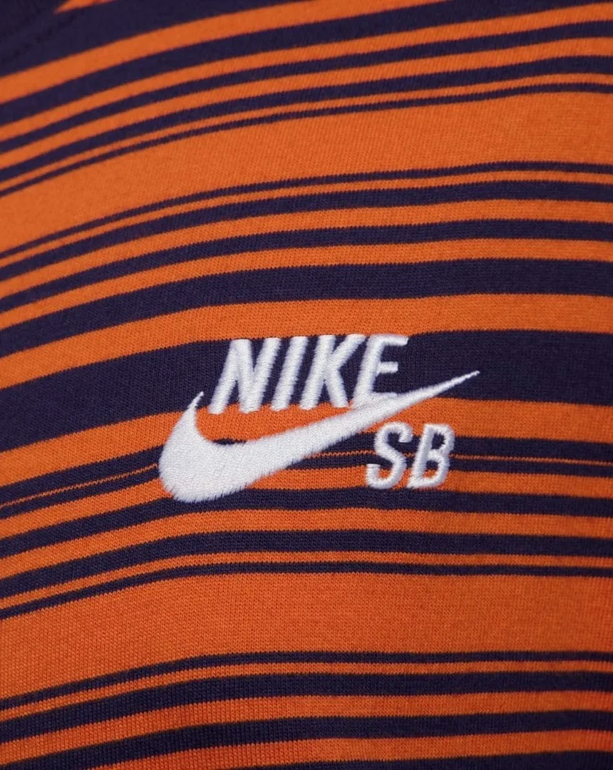 Nike SB Striped Long Sleeve Tee - Purple Ink / Campfire Orange