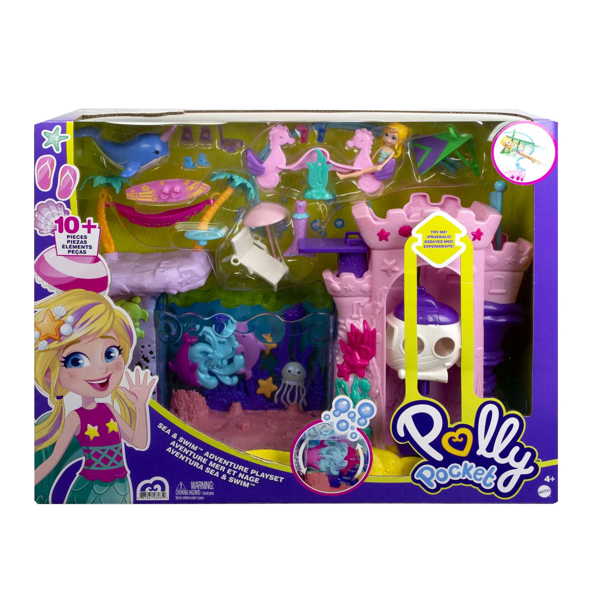 Polly Pocket Sea & Swim Adventure Playset