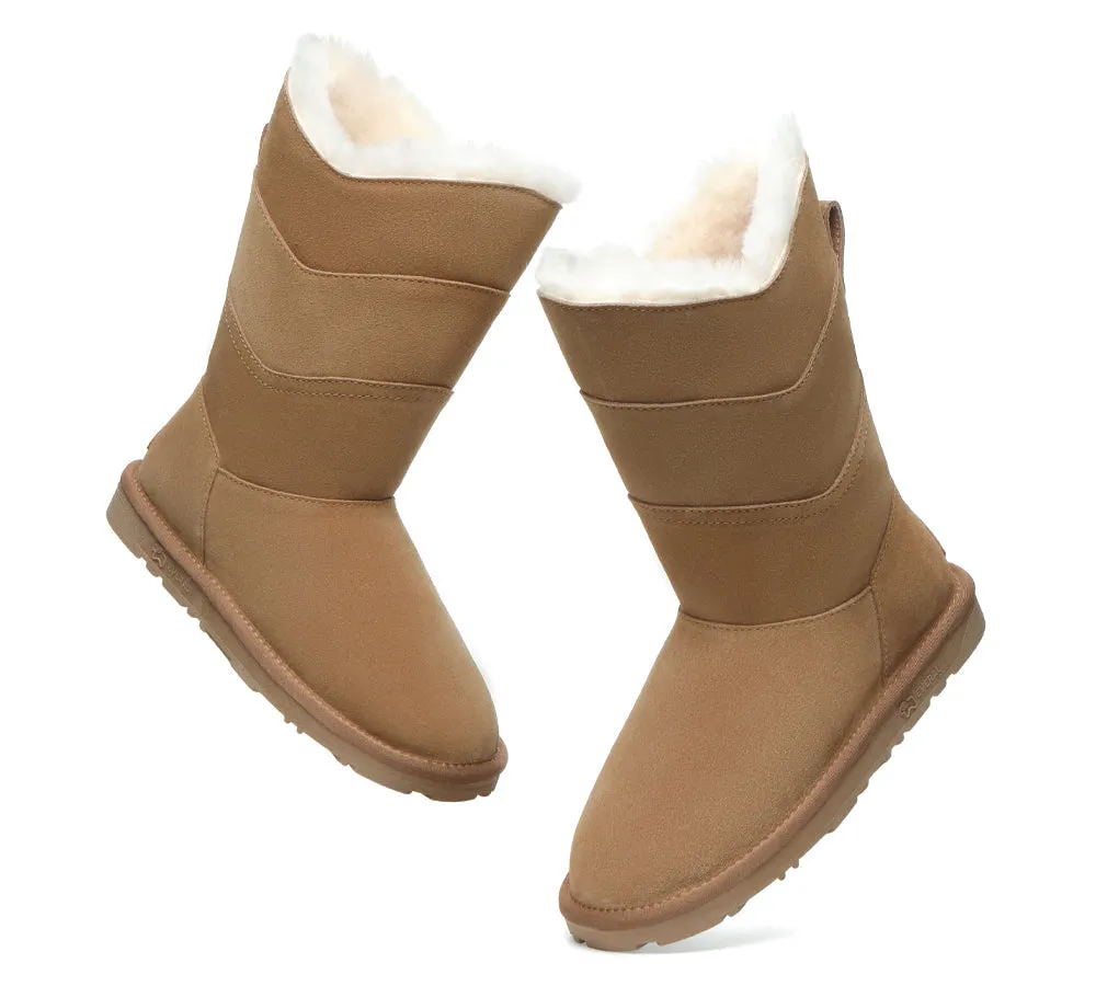 Premium Australian Sheepskin Tall Boots Women Swanston 3 Panel