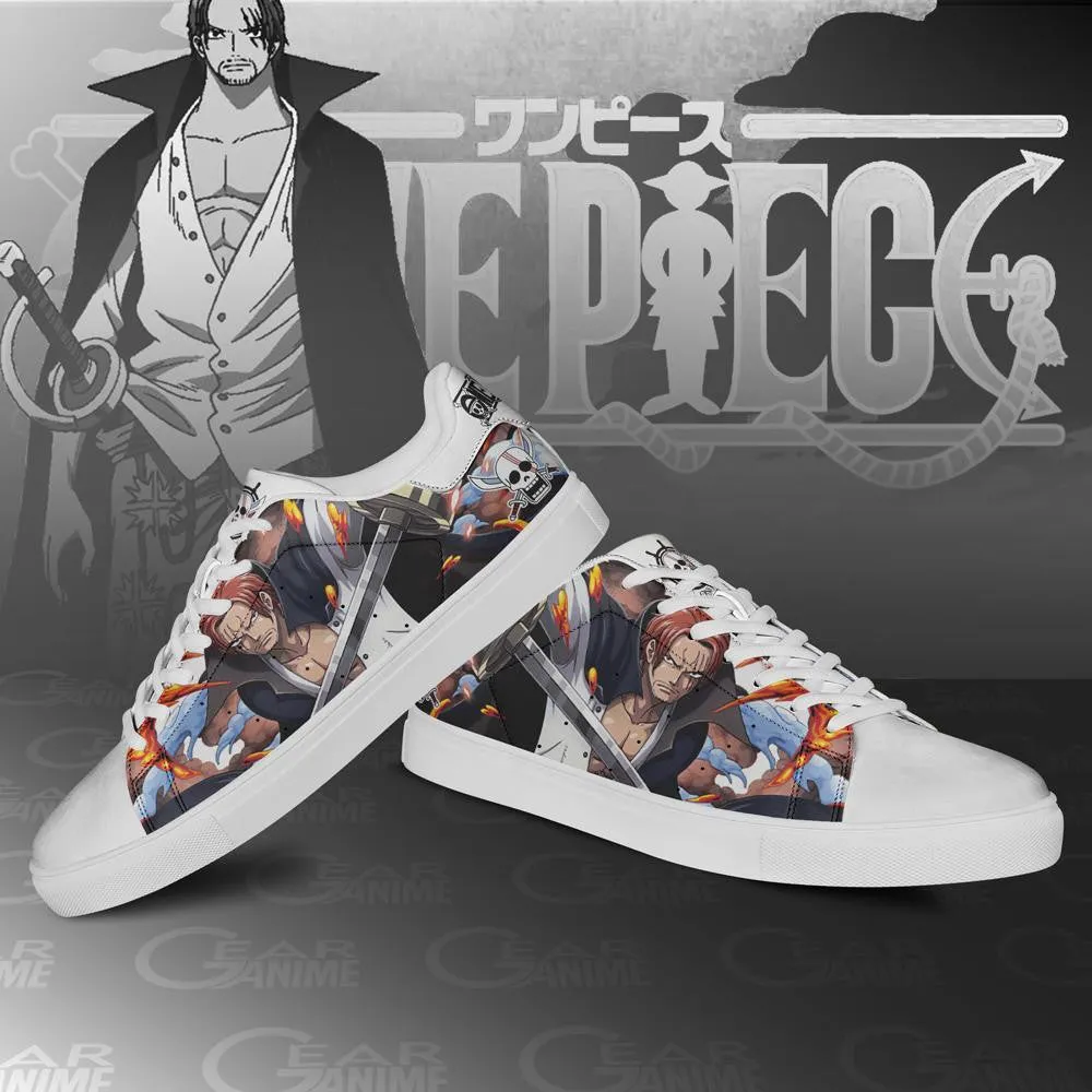 Red Hair Shanks Skate Shoes OP Custom Anime Shoes