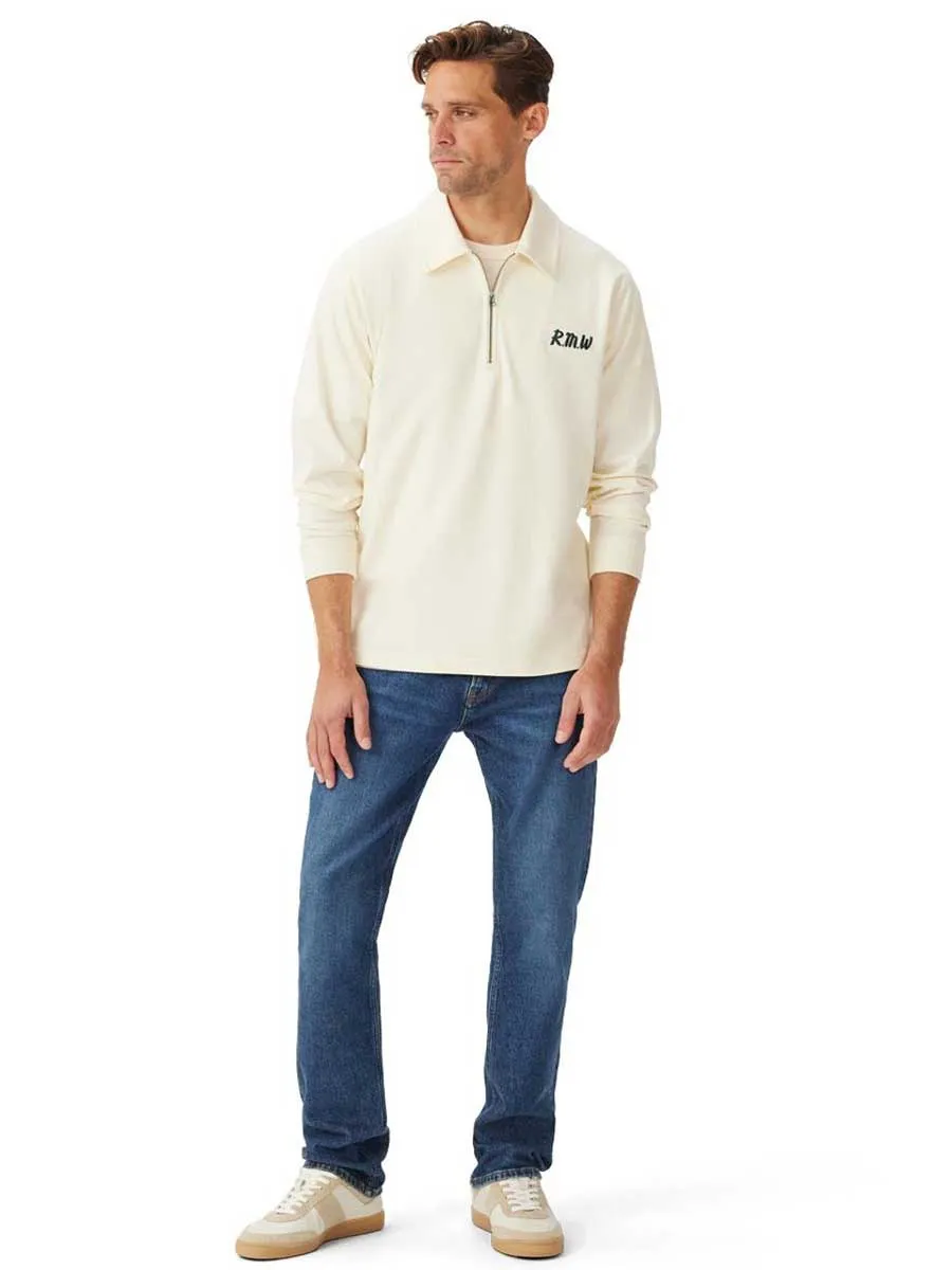 RM WILLIAMS Boots & Saddles 1/4 Zip Rugby Top - Men's - Cream