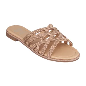 Sage Rose Gold Flat Sandals