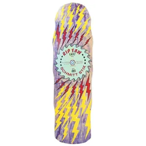 Schmitt Stix 8.75" x 31.75" RipSaw III (PURPLE STAIN/YELLOW) Skateboard Deck