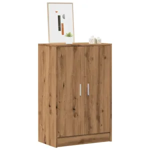 Shoe Cabinet Artisan Oak 60x35x92 cm Engineered Wood