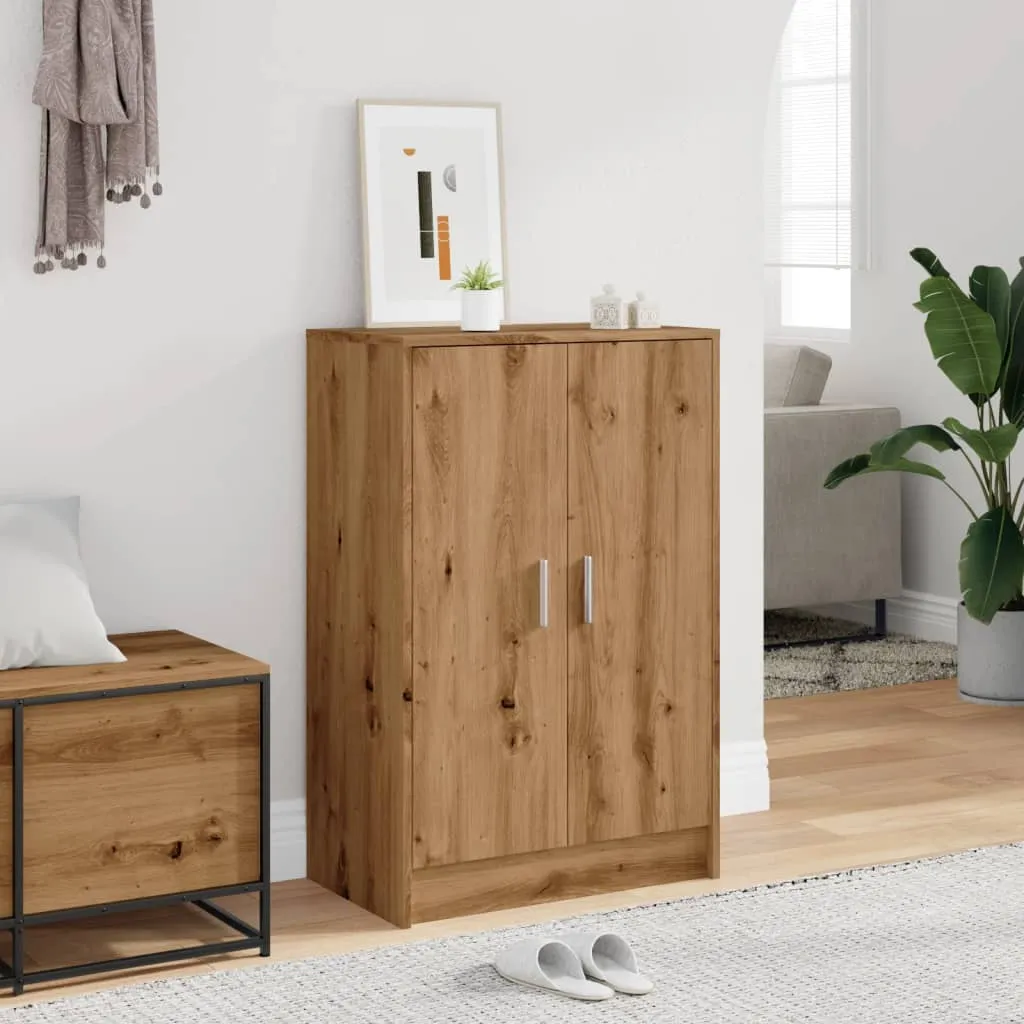 Shoe Cabinet Artisan Oak 60x35x92 cm Engineered Wood