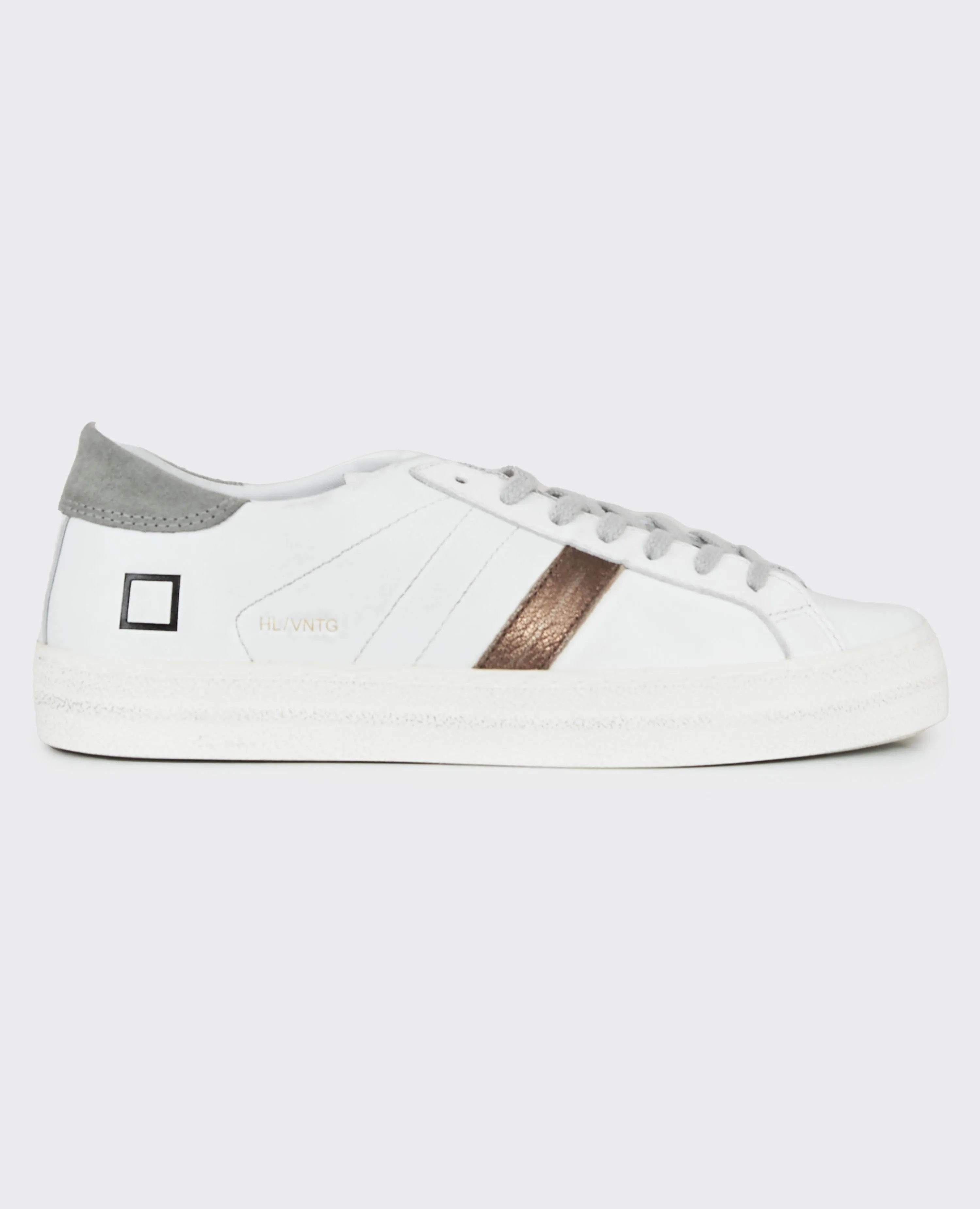 Sneakers DATE Hill Low Vintage Calf White - Army