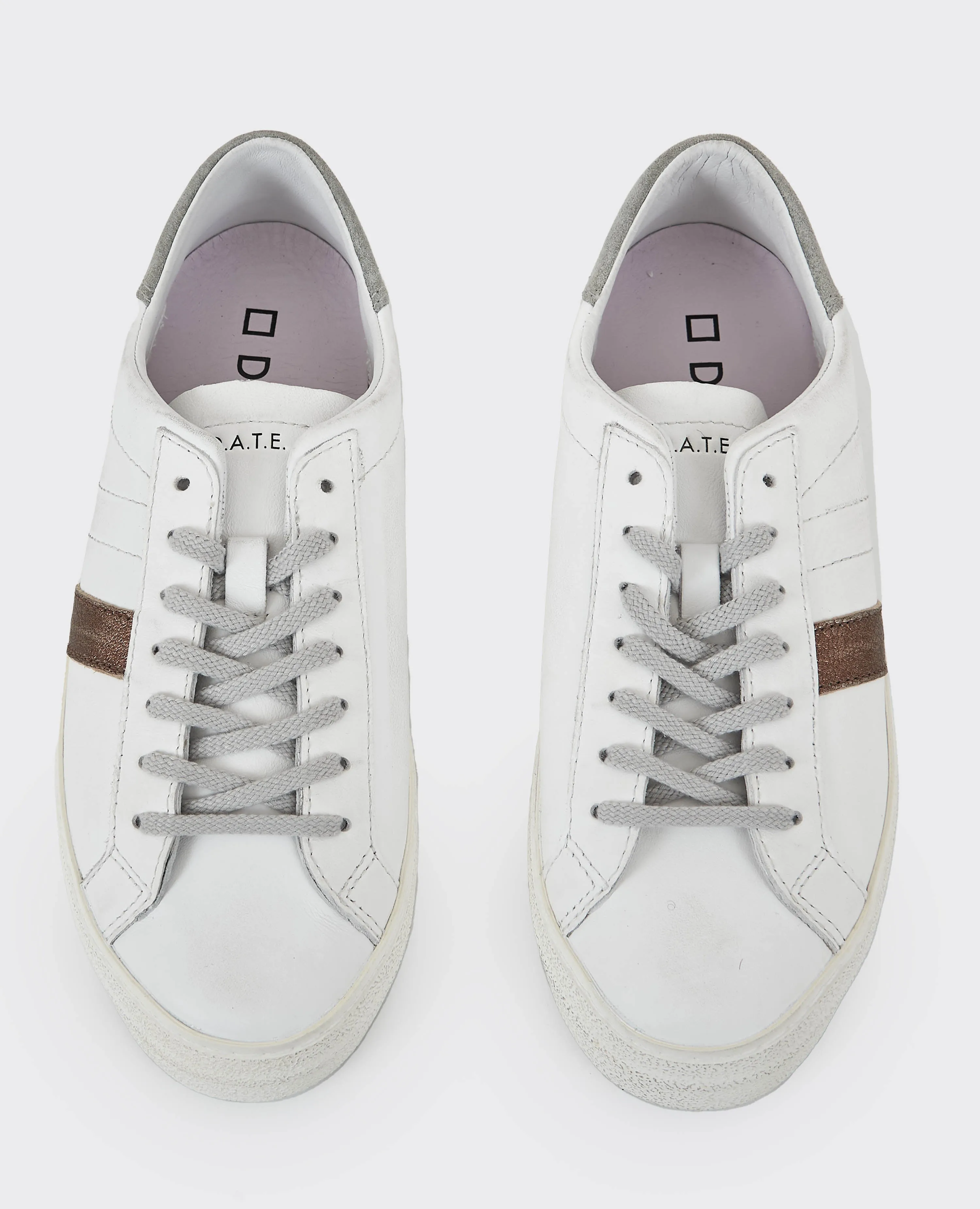 Sneakers DATE Hill Low Vintage Calf White - Army