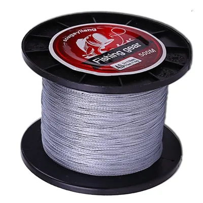 Sougayilang 500M Super Strong 12-72LB 4 Strands Multifilament PE Material Braided Wire Fishing Line Multi Color Line Tackle