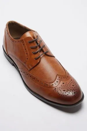 Studio Men Smart Brown Leather Brogues Mens Shoes