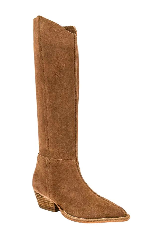 Sway Low Slouch Boots-Burnt Caramel Suede