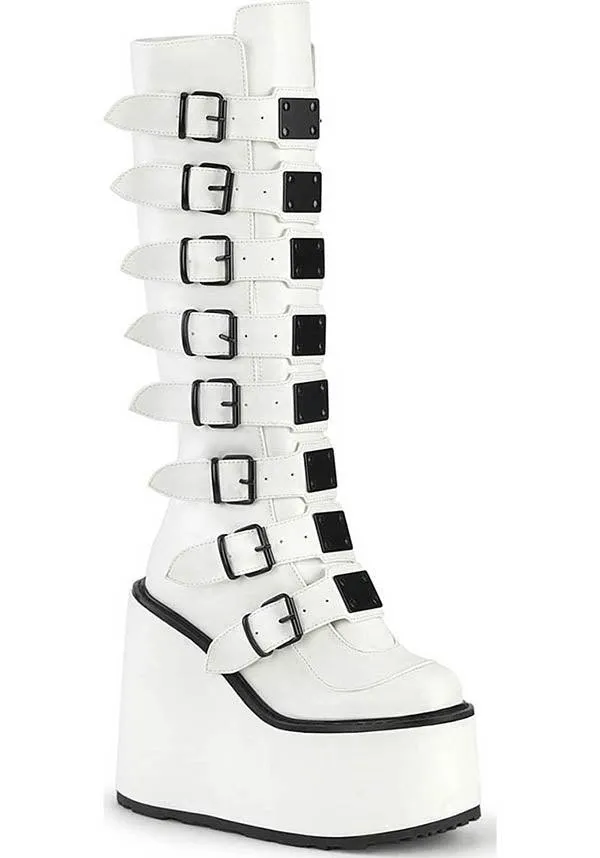 SWING-815 [White] | PLATFORM BOOTS [PREORDER]