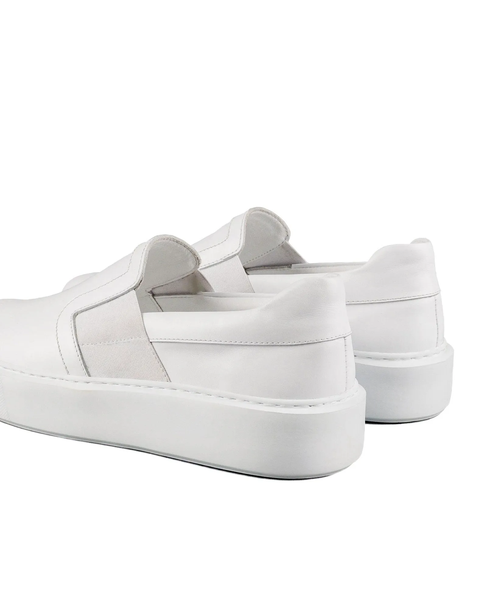 T-Integra White Genuine Leather Men's Sports Sneaker Shoes