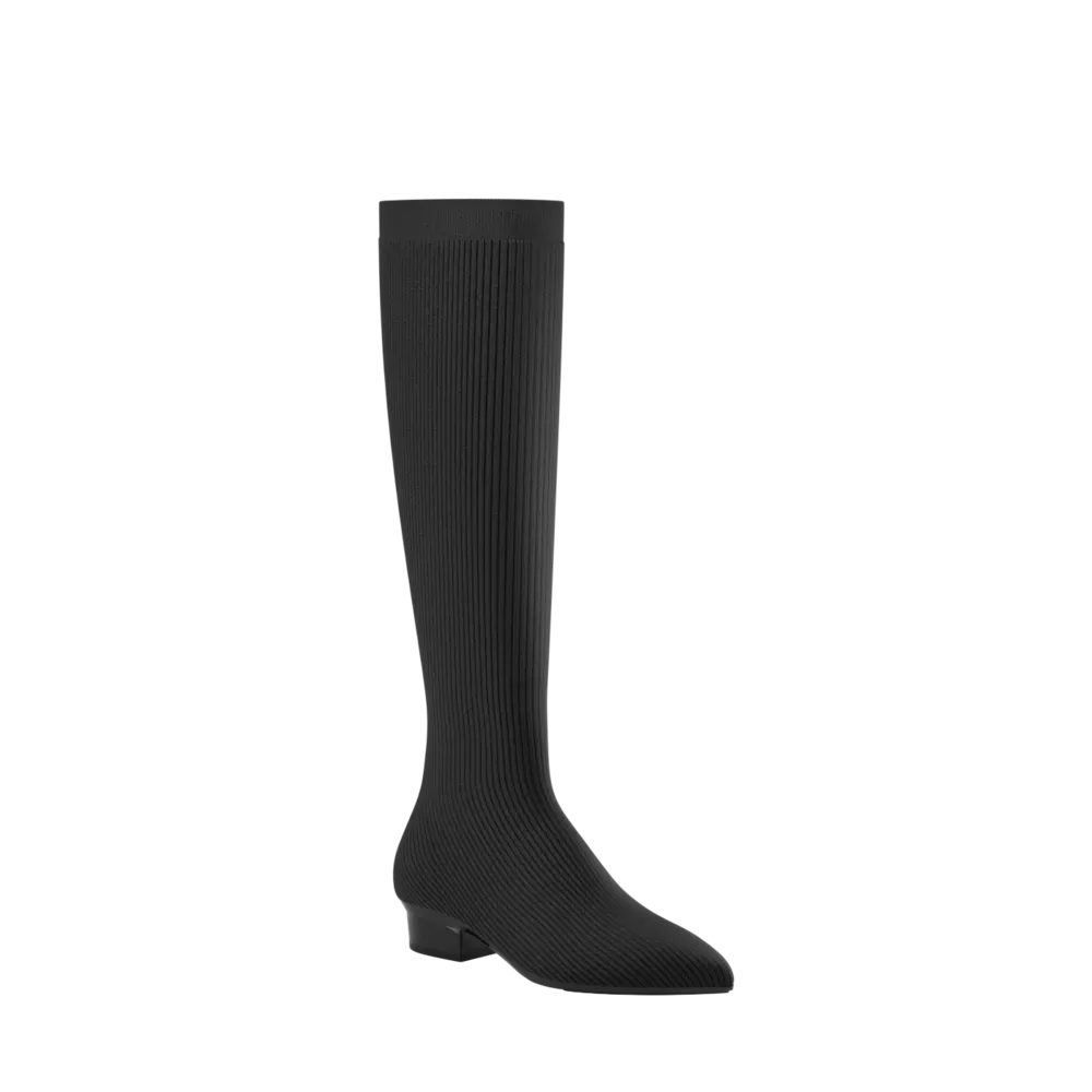 The Knee High Boot Coal Knit   Stiletto Heel Kit 3 Coal