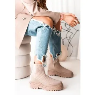 Thick soled knitted boots HPSD238