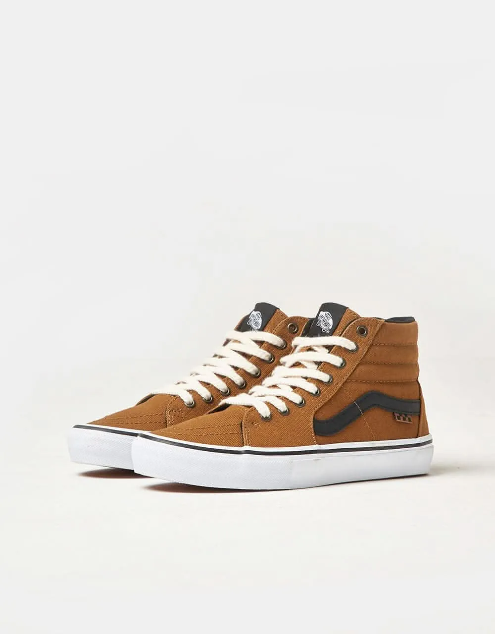 Vans Skate Sk8-Hi R1 UK Exclusive Shoes - Duck Canvas Golden Brown