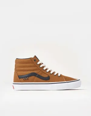 Vans Skate Sk8-Hi R1 UK Exclusive Shoes - Duck Canvas Golden Brown