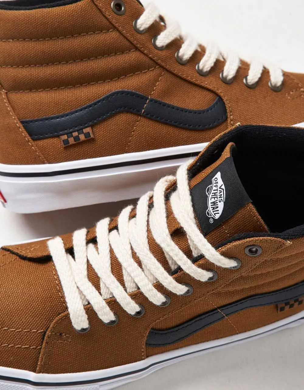 Vans Skate Sk8-Hi R1 UK Exclusive Shoes - Duck Canvas Golden Brown