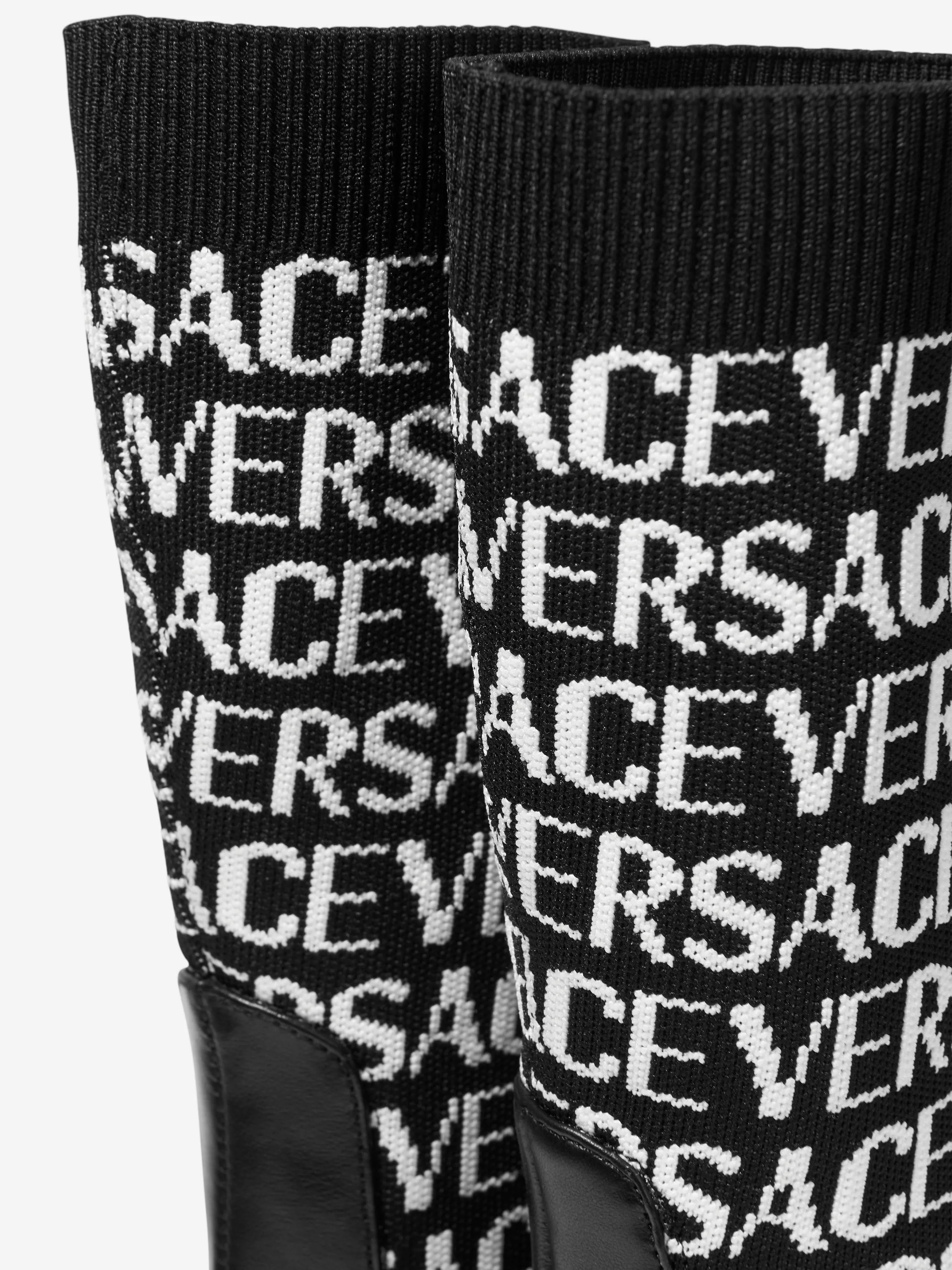 Versace Girls High Sock Boots