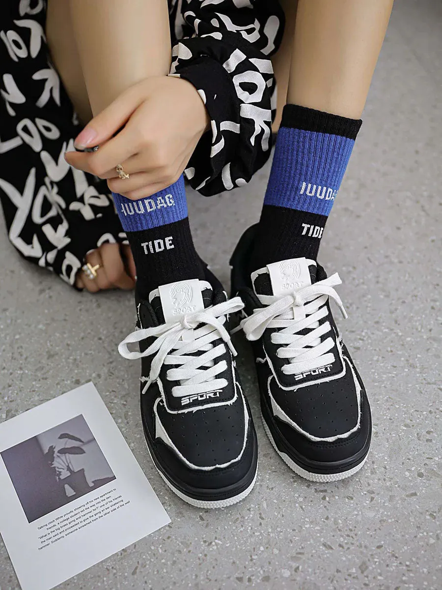 We Love Street High Street Black And White Board Casual Shoes