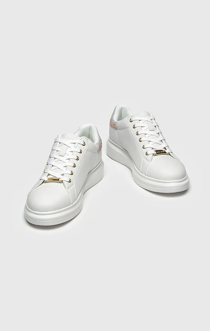 White Crystal Fade Sneakers