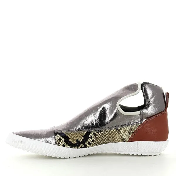 Yuko Imanishi 586048-2 Pewter Patchwork Sneaker